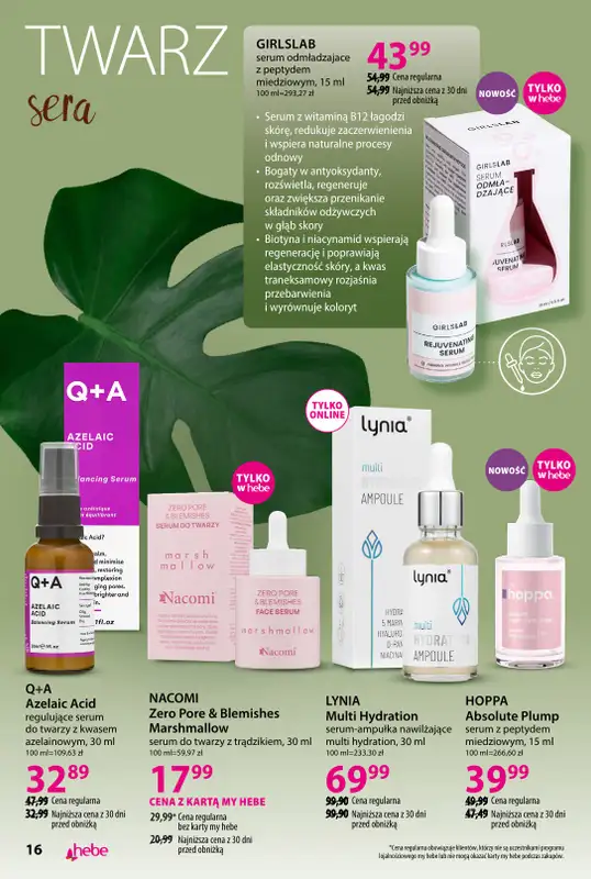 Hebe - gazetka promocyjna Katalog Piękno z natury od wtorku 02.09 do poniedziałku 29.09 - strona 16