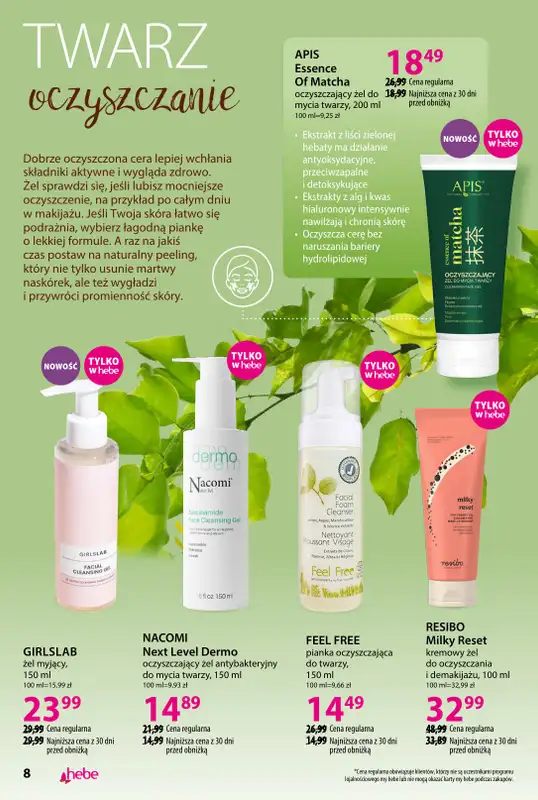 Hebe - gazetka promocyjna Katalog Piękno z natury od wtorku 02.09 do poniedziałku 29.09 - strona 8