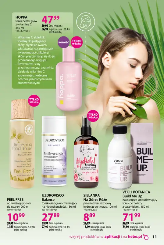 Hebe - gazetka promocyjna Katalog Piękno z natury od wtorku 02.09 do poniedziałku 29.09 - strona 11