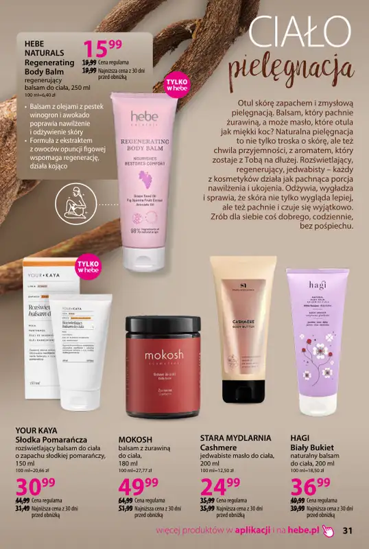Hebe - gazetka promocyjna Katalog Piękno z natury od wtorku 02.09 do poniedziałku 29.09 - strona 31