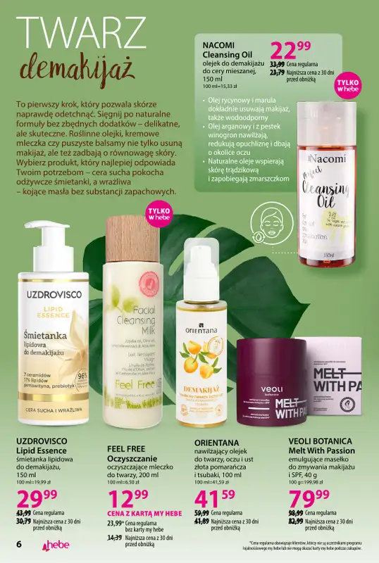 Hebe - gazetka promocyjna Katalog Piękno z natury od wtorku 02.09 do poniedziałku 29.09 - strona 6