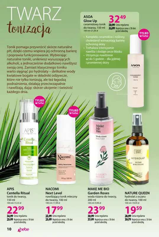 Hebe - gazetka promocyjna Katalog Piękno z natury od wtorku 02.09 do poniedziałku 29.09 - strona 10