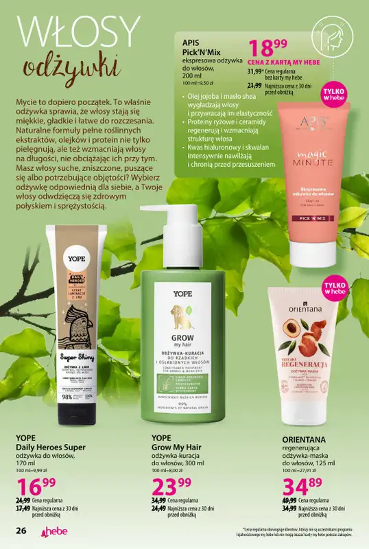 Hebe - gazetka promocyjna Katalog Piękno z natury od wtorku 02.09 do poniedziałku 29.09 - strona 26