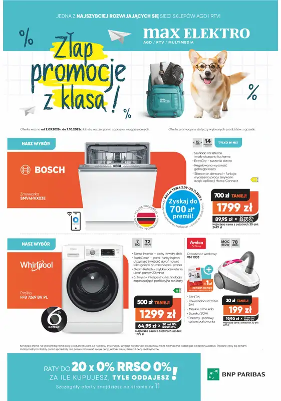 Max Elektro - gazetka promocyjna Gazetka od wtorku 02.09 do środy 01.10