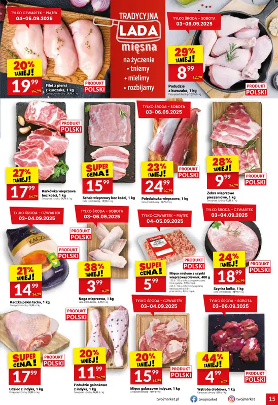 Twój Market - gazetka promocyjna Gazetka od środy 03.09 do wtorku 09.09 - strona 15
