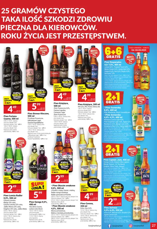 Twój Market - gazetka promocyjna Gazetka od środy 03.09 do wtorku 09.09 - strona 27