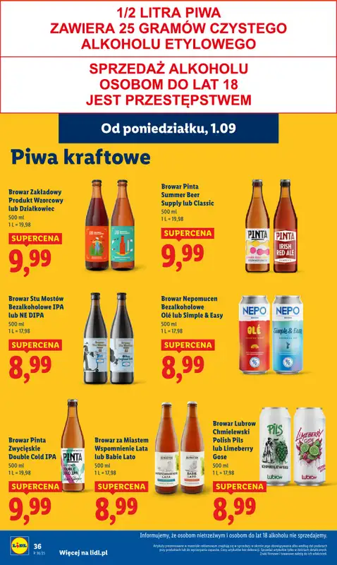 Lidl - gazetka promocyjna Oferta od poniedziałku od poniedziałku 01.09 do środy 03.09 - strona 42