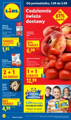 Lidl - gazetka promocyjna Oferta od poniedziałku od poniedziałku 01.09 do środy 03.09