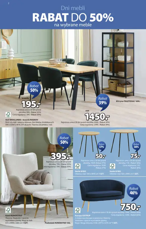 Jysk - gazetka promocyjna Świetna oferta dla domu. Rabat do 60% od środy 10.09 do niedzieli 28.09 - strona 2