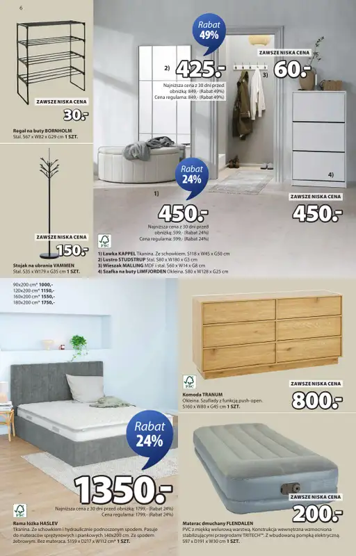 Jysk - gazetka promocyjna Świetna oferta dla domu. Rabat do 60% od środy 10.09 do niedzieli 28.09 - strona 6