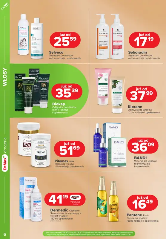 Dr.Max Drogeria - gazetka promocyjna MAXymalne PROMOCJE urodzinowe! od poniedziałku 01.09 do wtorku 30.09 - strona 6