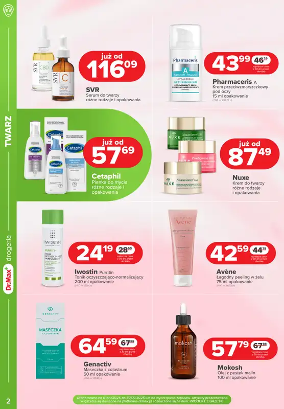 Dr.Max Drogeria - gazetka promocyjna MAXymalne PROMOCJE urodzinowe! od poniedziałku 01.09 do wtorku 30.09 - strona 2