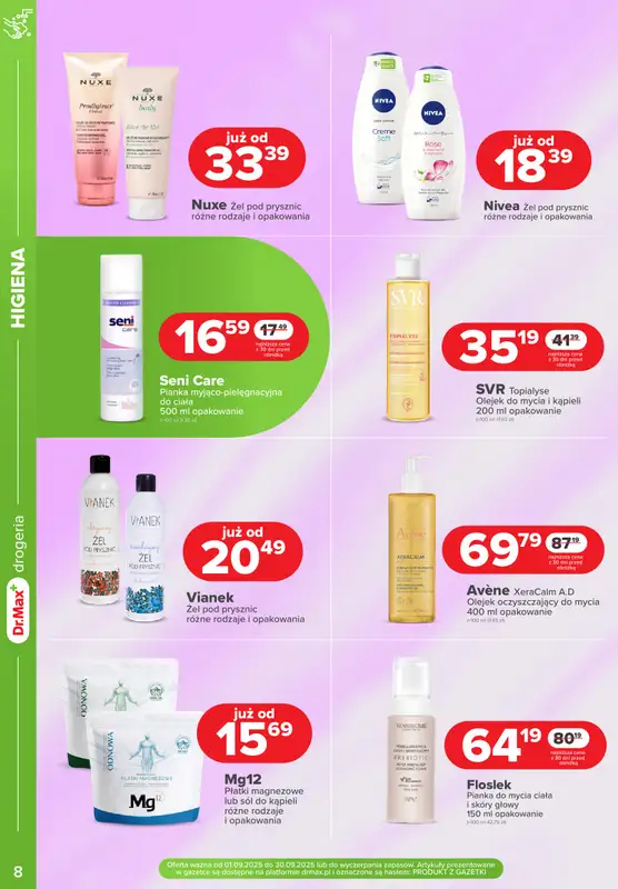 Dr.Max Drogeria - gazetka promocyjna MAXymalne PROMOCJE urodzinowe! od poniedziałku 01.09 do wtorku 30.09 - strona 8