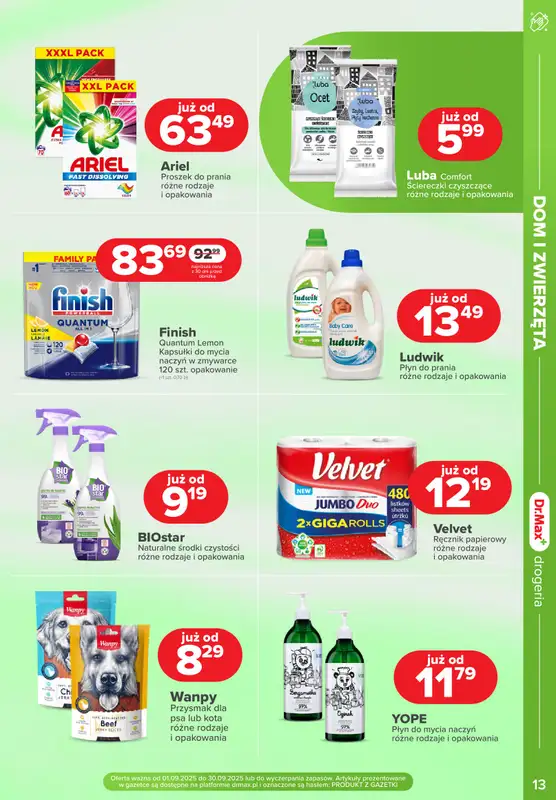 Dr.Max Drogeria - gazetka promocyjna MAXymalne PROMOCJE urodzinowe! od poniedziałku 01.09 do wtorku 30.09 - strona 13