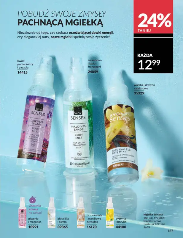 AVON - gazetka promocyjna Katalog Wrzesień 2025 od wtorku 02.09 do wtorku 30.09 - strona 187