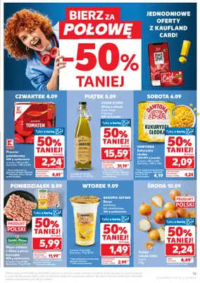 Kaufland - gazetka promocyjna Oferta Kaufland od czwartku 04.09 do środy 10.09 - strona 15 Kaufland - gazetka promocyjna Oferta Kaufland od czwartku 04.09 do środy 10.09 - strona 15