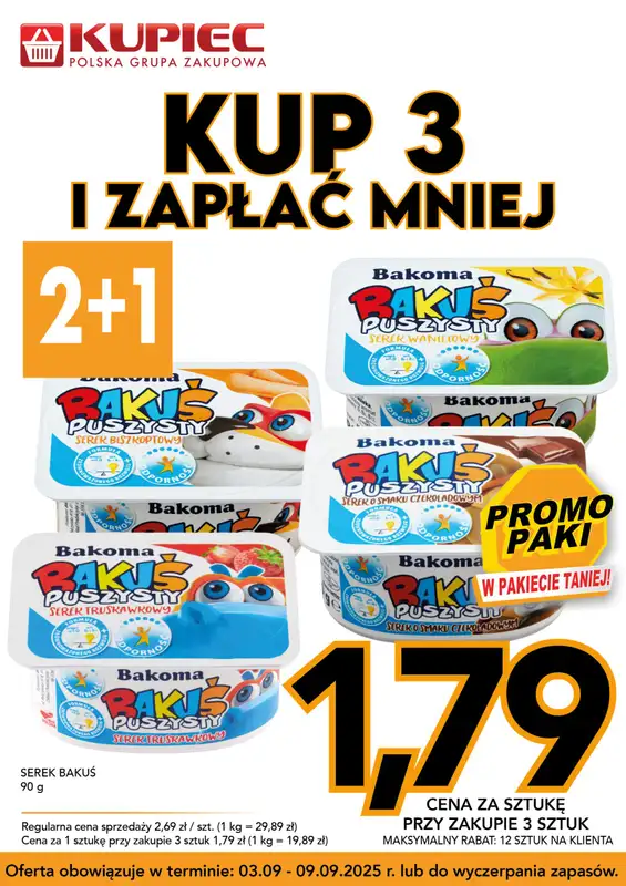 Kupiec - gazetka promocyjna Promopaki od środy 03.09 do wtorku 09.09 - strona 7