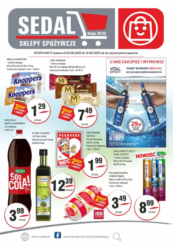 Sedal - gazetka promocyjna Gazetka od środy 03.09 do soboty 13.09