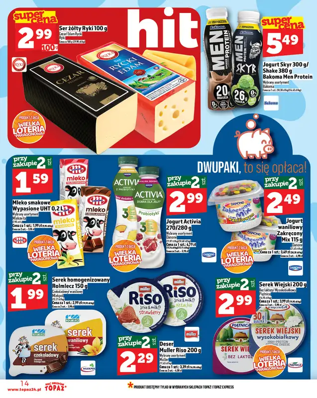 TOPAZ - gazetka promocyjna Gazetka od czwartku 11.09 do środy 17.09 - strona 14