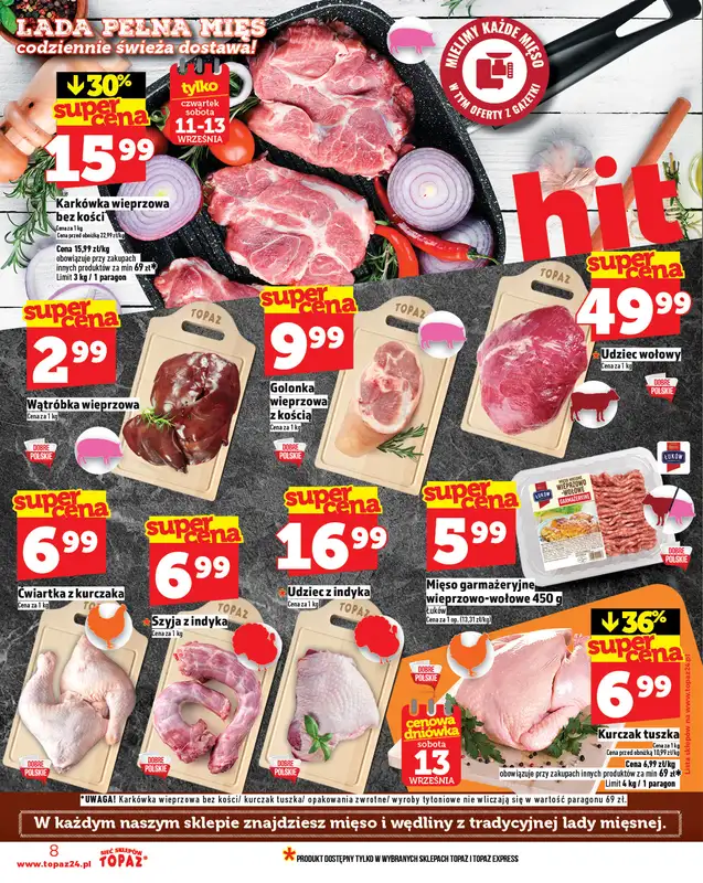 TOPAZ - gazetka promocyjna Gazetka od czwartku 11.09 do środy 17.09 - strona 8