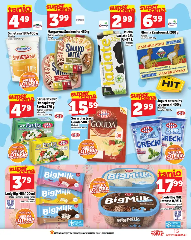 TOPAZ - gazetka promocyjna Gazetka od czwartku 11.09 do środy 17.09 - strona 15