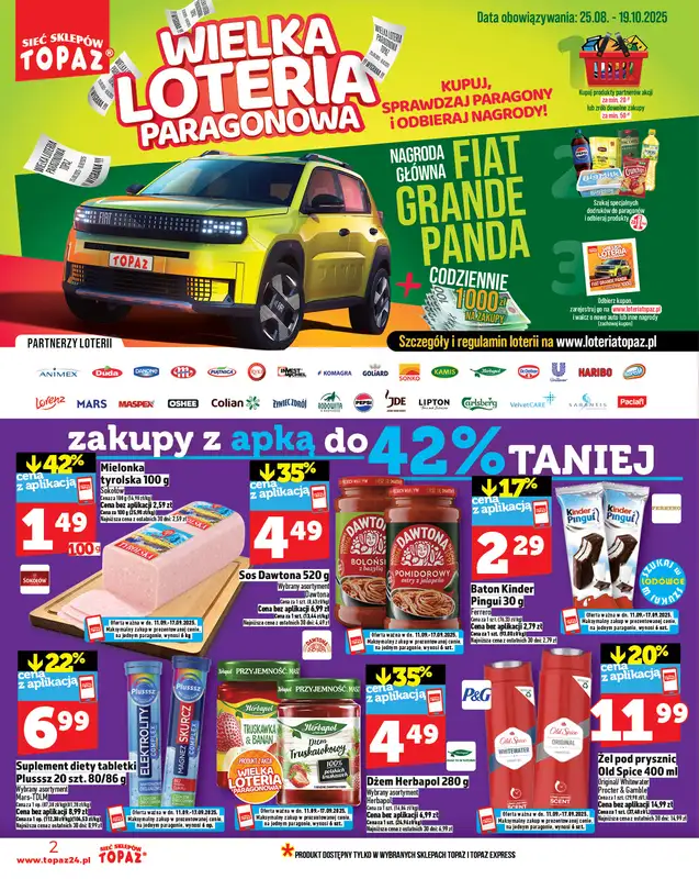 TOPAZ - gazetka promocyjna Gazetka od czwartku 11.09 do środy 17.09 - strona 2