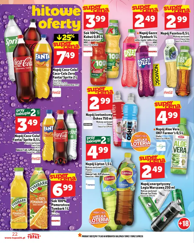 TOPAZ - gazetka promocyjna Gazetka od czwartku 11.09 do środy 17.09 - strona 22