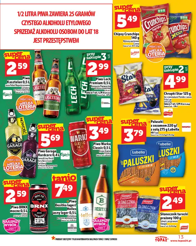 TOPAZ - gazetka promocyjna Gazetka od czwartku 11.09 do środy 17.09 - strona 13