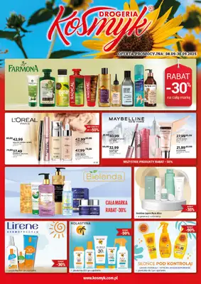 Drogeria Kosmyk - gazetka promocyjna Gazetka od poniedziałku 08.09 do wtorku 30.09