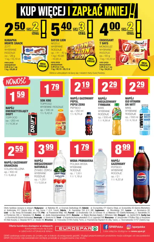 SPAR - gazetka promocyjna Gazetka Eurospar od środy 10.09 do niedzieli 21.09 - strona 16