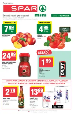 SPAR - gazetka promocyjna Gazetka Spar Mini od środy 10.09 do niedzieli 21.09