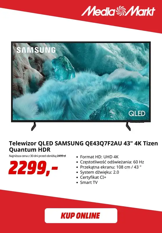 Media Markt - gazetka promocyjna -100 zł za każde wydane 1000 zł przy zakupie min. 2 produktów Samsung od środy 03.09 do wtorku 09.09 - strona 6