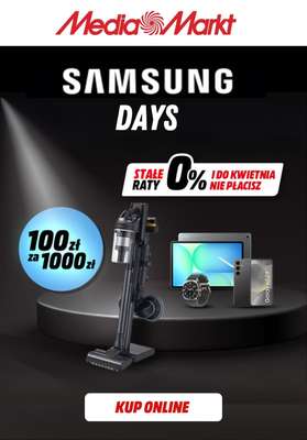 Media Markt - gazetka promocyjna -100 zł za każde wydane 1000 zł przy zakupie min. 2 produktów Samsung od środy 03.09 do wtorku 09.09