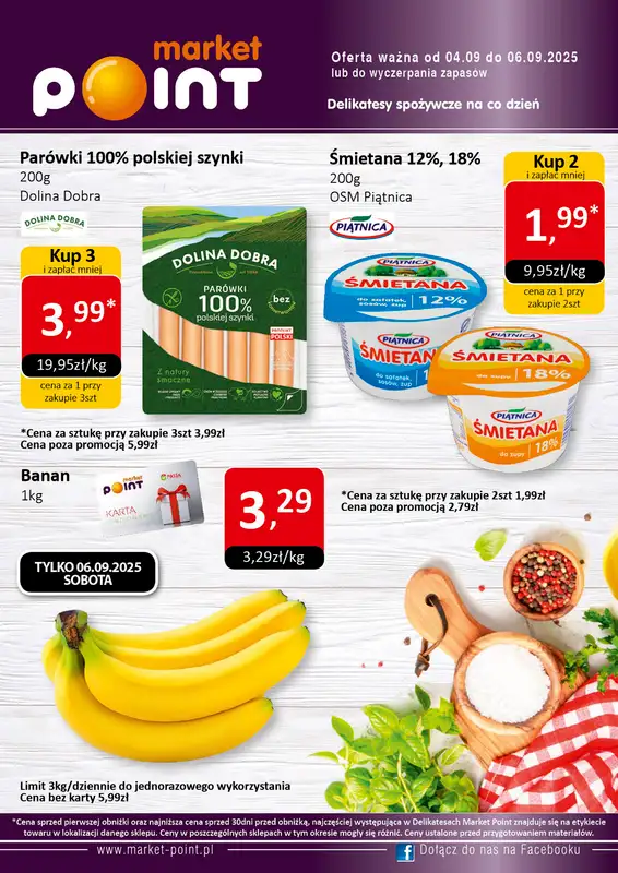 Market Point - gazetka promocyjna Promocje weekendowe od czwartku 04.09 do soboty 06.09