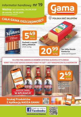Gama - gazetka promocyjna Gazetka od czwartku 04.09 do wtorku 16.09