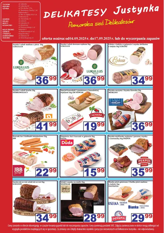 Delikatesy Justynka - gazetka promocyjna Gazetka od czwartku 04.09 do środy 17.09 - strona 6