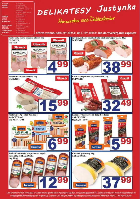 Delikatesy Justynka - gazetka promocyjna Gazetka od czwartku 04.09 do środy 17.09 - strona 5