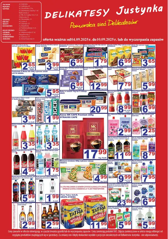 Delikatesy Justynka - gazetka promocyjna Gazetka od czwartku 04.09 do środy 17.09 - strona 4