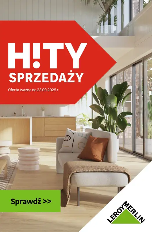 Leroy Merlin - gazetka promocyjna HITY SPRZEDAŻY! od czwartku 04.09 do wtorku 23.09