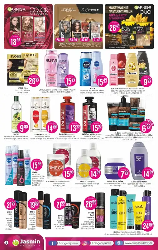 Drogerie Jasmin - gazetka promocyjna Gazetka od poniedziałku 08.09 do wtorku 30.09 - strona 2