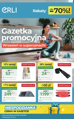 Erli - gazetka promocyjna W zdrowym stylu – TOP promocje ERLI! od czwartku 04.09 do niedzieli 14.09 Erli - gazetka promocyjna W zdrowym stylu – TOP promocje ERLI! od czwartku 04.09 do niedzieli 14.09