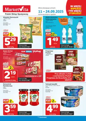 Marketvita - gazetka promocyjna Plakaty promocyjne od czwartku 11.09 do środy 24.09