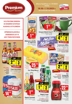 Premium - gazetka promocyjna Gazetka Premium od czwartku 18.09 do środy 01.10