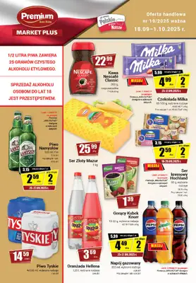 Premium - gazetka promocyjna Gazetka Premium Market Plus od czwartku 18.09 do środy 01.10