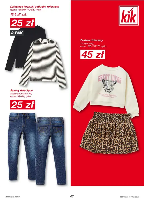 KiK - gazetka promocyjna Gazetka od poniedziałku 08.09 do niedzieli 14.09 - strona 7