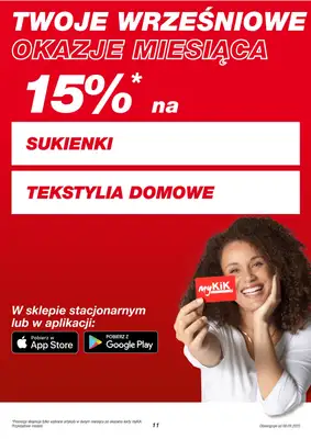 KiK - gazetka promocyjna Gazetka od poniedziałku 08.09 do niedzieli 14.09 - strona 11