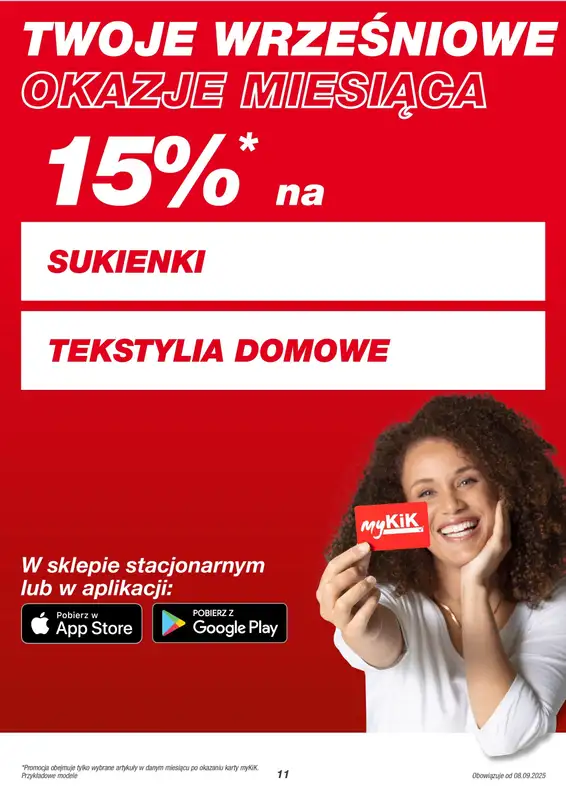KiK - gazetka promocyjna Gazetka od poniedziałku 08.09 do niedzieli 14.09 - strona 11