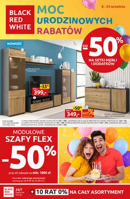 Black Red White - gazetka promocyjna Moc urodzinowych rabatów od poniedziałku 08.09 do środy 24.09