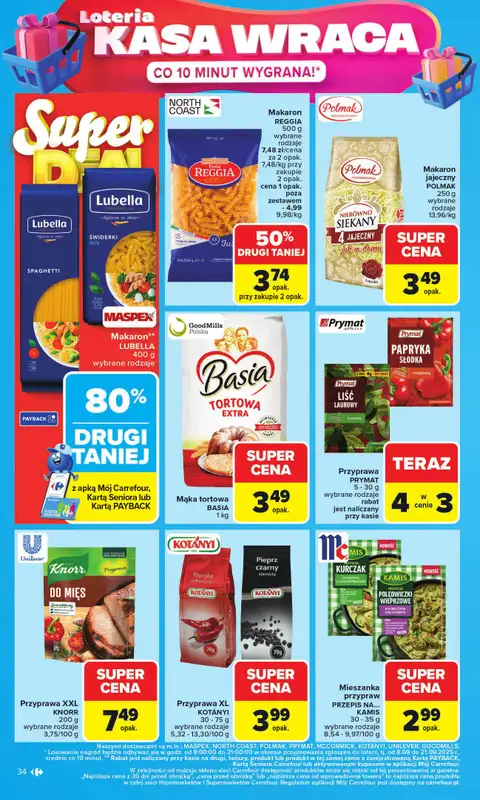 Carrefour - gazetka promocyjna Gazetka Carrefour od poniedziałku od poniedziałku 08.09 do soboty 13.09 - strona 34