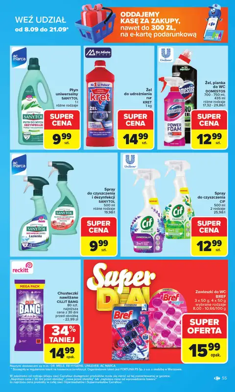 Carrefour - gazetka promocyjna Gazetka Carrefour od poniedziałku od poniedziałku 08.09 do soboty 13.09 - strona 55